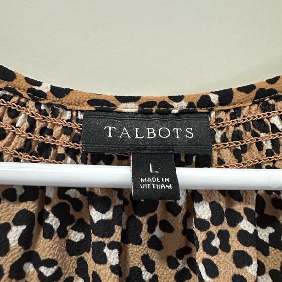 Talbots Leopard Print Sleeveless Top Size Large - Picture 3 of 6